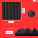 Pyramid Acoustic Panels With High Density Sound Proof Studio Noise, Absorption And Cancellation 3D Structure Panels With 50 Density (Charcoal Black Pack of 6) Pyramid Acoustic Panels With High Density Sound Proof Studio Noise, Absorption And Cancellation 3D Structure Panels With 50 Density (Charcoal Black Pack of 6)