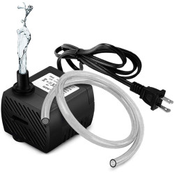 Premier Plants Mini Water Fountain WP3200 Submersible Aquarium Water Pump (Power:5W, H.MAX: 0.6 M, Flow MAX:300L/H) with pipe 2 feet (1 pcs)
