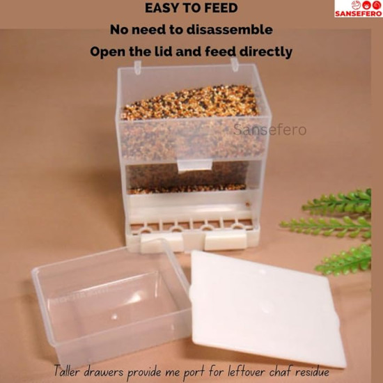Premier Plants Birds Food Feeder Anti Spill Plastic Bird Feeder for Birtds Cage 500Ml Premier Plants Birds Food Feeder Anti Spill Plastic Bird Feeder for Birtds Cage 500Ml