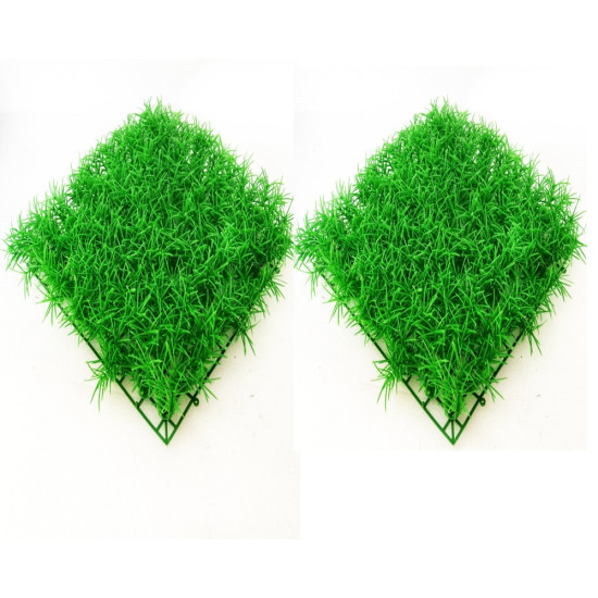 Green Grass Square Plastic Mat for Aquarium Fish Tank Decoration (Pack of 2) Green Grass Square Plastic Mat for Aquarium Fish Tank Decoration (Pack of 2)