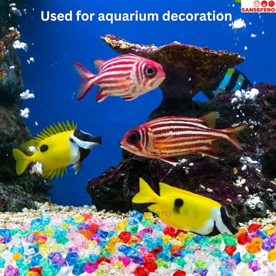 Multicolored Acrylic Diamonds Faux Crystals for Home Decor Vase Fillers Aquarium Acrylic Ice Rock Cubes Gems for Decoration Stones, Shiny Pebbles (Multicolored 200 Grams) Multicolored Acrylic Diamonds Faux Crystals for Home Decor Vase Fillers Aquarium Acrylic Ice Rock Cubes Gems for Decoration Stones, Shiny Pebbles (Multicolored 200 Grams)