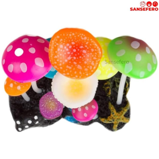 Glowing Effect Artificial Mushroom Plants for Plant Fish Tank Aquarium Decor Ornament for Aquarium Landscape(Mushroom Plant) Glowing Effect Artificial Mushroom Plants for Plant Fish Tank Aquarium Decor Ornament for Aquarium Landscape(Mushroom Plant)