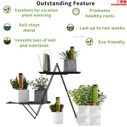 Terracotta Self Watering Spike for Indoor, Outdoor Dripper Irrigation Automatic Watering for Plants and Used for Aquarium Breeding (Watering Spike Pack of 2)
