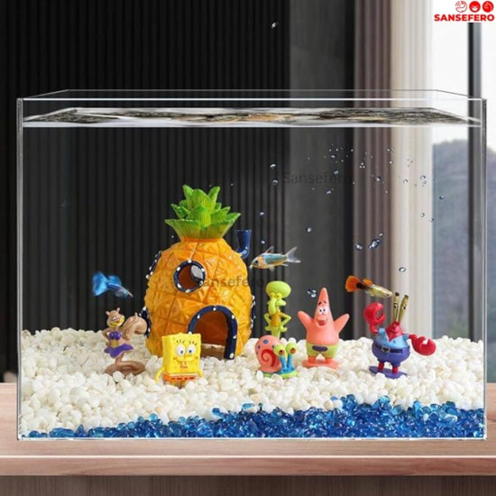 Premier Plants Spongebob Squarepants Pineapple House and Colorful Miniature 6 Piece Set Aquarium Ornament for Aquarium Decoration and Home Decoration etc. Premier Plants Spongebob Squarepants Pineapple House and Colorful Miniature 6 Piece Set Aquarium Ornament for Aquarium Decoration and Home Decoration etc.