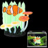 Glowing Effect Artificial Luminous Fish with Plants for Fish Tank Aquarium Decor Ornament for Aquarium Landscape(Clown Fish)