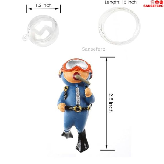 Premier Plants Floating Mini Cute Diver for Aquarium Fish Tank Decorative Simulation Ornaments (Diver Pack of 2) Premier Plants Floating Mini Cute Diver for Aquarium Fish Tank Decorative Simulation Ornaments (Diver Pack of 2)