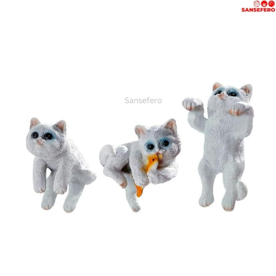 Cute Tiny Hanging Kitten Cat Decoration Ornament for Fish Tank, Table, Flower Pot, Mini Cat Climbers for Hanging Ornament Decoration Ornament (3 Pcs) Cute Tiny Hanging Kitten Cat Decoration Ornament for Fish Tank, Table, Flower Pot, Mini Cat Climbers for Hanging Ornament Decoration Ornament (3 Pcs)