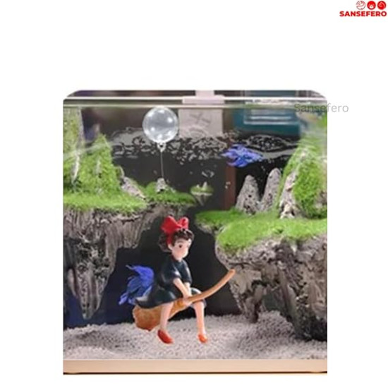 Floating Mini Cute Moon and Dog for Aquarium Fish Tank Decorative Simulation Ornaments Pack of 2 (Riding Girl) Floating Mini Cute Moon and Dog for Aquarium Fish Tank Decorative Simulation Ornaments Pack of 2 (Riding Girl)