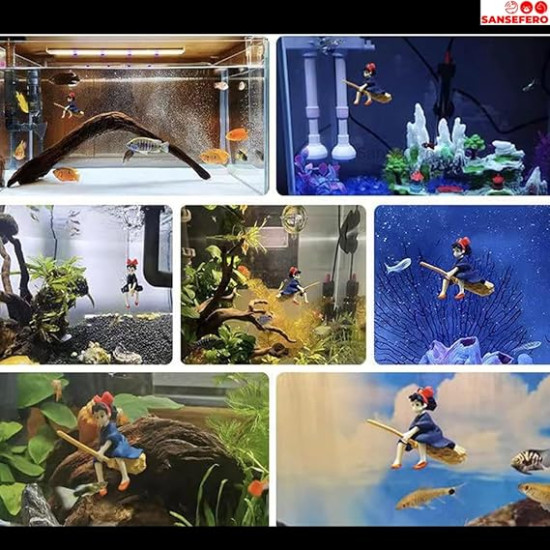 Floating Mini Cute Moon and Dog for Aquarium Fish Tank Decorative Simulation Ornaments Pack of 2 (Riding Girl) Floating Mini Cute Moon and Dog for Aquarium Fish Tank Decorative Simulation Ornaments Pack of 2 (Riding Girl)