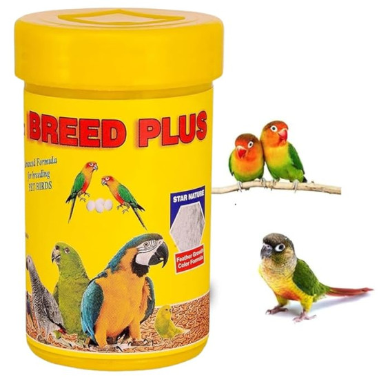 Breed Plus Advanced Formula for Birds Breeding with Vitamins/Better Fertility/Egg Production for Better Growth (50 Grams) Breed Plus Advanced Formula for Birds Breeding with Vitamins/Better Fertility/Egg Production for Better Growth (50 Grams)