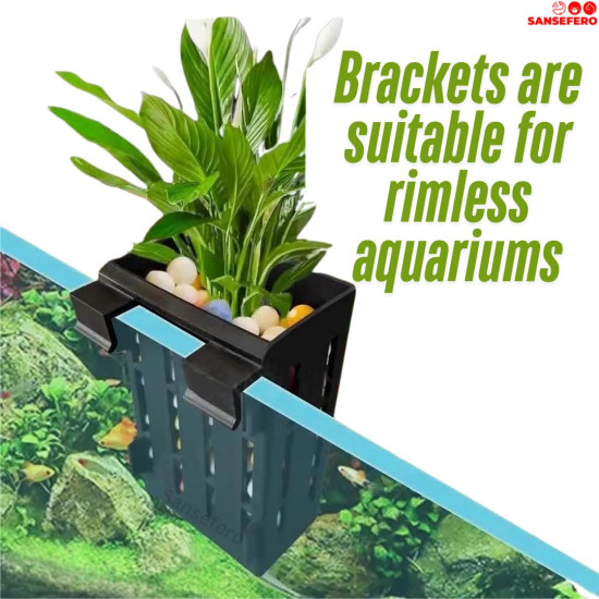 Premier Plants Black Adjustable Water Plant Holder Pot Cup for Aquarium Fish Tank Decoration and Aquascape Aquaponic Plant Growing Landscape Plants Cup Decoration Hanging Type (Pack of 2) Premier Plants Black Adjustable Water Plant Holder Pot Cup for Aquarium Fish Tank Decoration and Aquascape Aquaponic Plant Growing Landscape Plants Cup Decoration Hanging Type (Pack of 2)