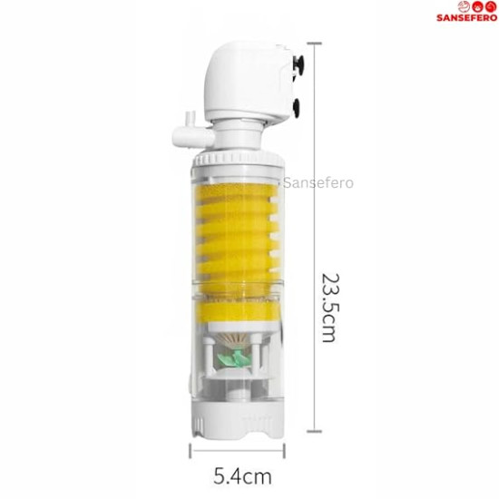 Aquarium Internal Liquid Filter Double Sponge for Fish Tank Filtration Both Fresh and Sea Water appliances (JY-1900F) Random Color (Black or White) Aquarium Internal Liquid Filter Double Sponge for Fish Tank Filtration Both Fresh and Sea Water appliances (JY-1900F) Random Color (Black or White)