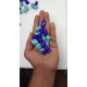 Double Color Stone Pebbles Marble for Aquarium Decoration/Table Decoration/Garden Decors Blue and Cayn (2Kg) Double Color Stone Pebbles Marble for Aquarium Decoration/Table Decoration/Garden Decors Blue and Cayn (2Kg)