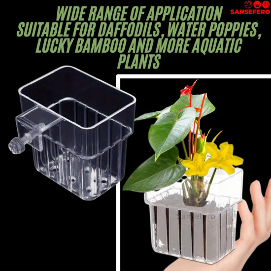 SANSEFERO Premier Plants Water Plant Holder Pot Cup for Aquarium Fish Tank Decoration and Aquascape Aquaponic Plant Growing Landscape Plants Cup Decoration Hanging Type (Pack of 2) SANSEFERO Premier Plants Water Plant Holder Pot Cup for Aquarium Fish Tank Decoration and Aquascape Aquaponic Plant Growing Landscape Plants Cup Decoration Hanging Type (Pack of 2)