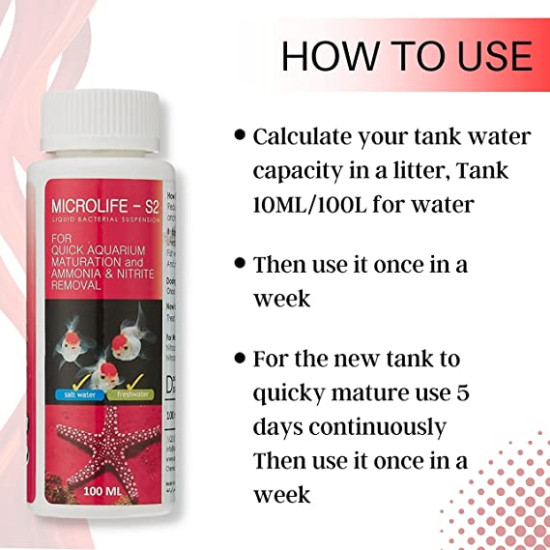 Aquatic Remedies Micro Life S2 Aquarium Water Conditioner, 100 ml Aquatic Remedies Micro Life S2 Aquarium Water Conditioner, 100 ml