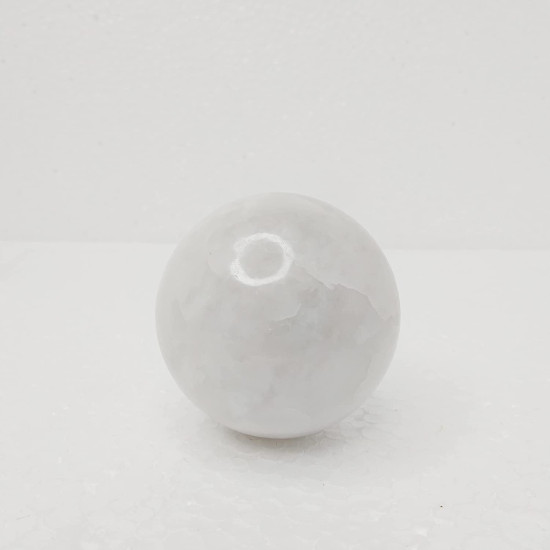 Natural White Tourmaline Stone 50 mm Ball Sphere for Mediation Natural White Tourmaline Stone 50 mm Ball Sphere for Mediation