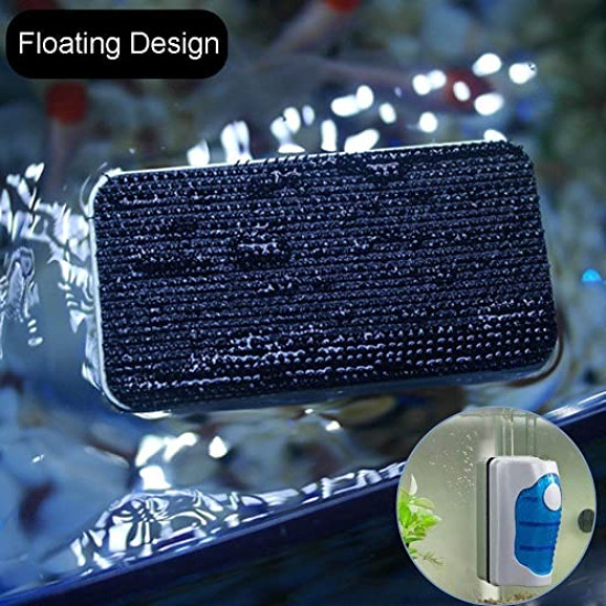 Fish Tank Floating Magnetic Cleaner Aquarium Glass Algae Scrubber Cleaner Brush Tool (RS-09)